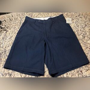 Men's Flat-Front Navy  Shorts